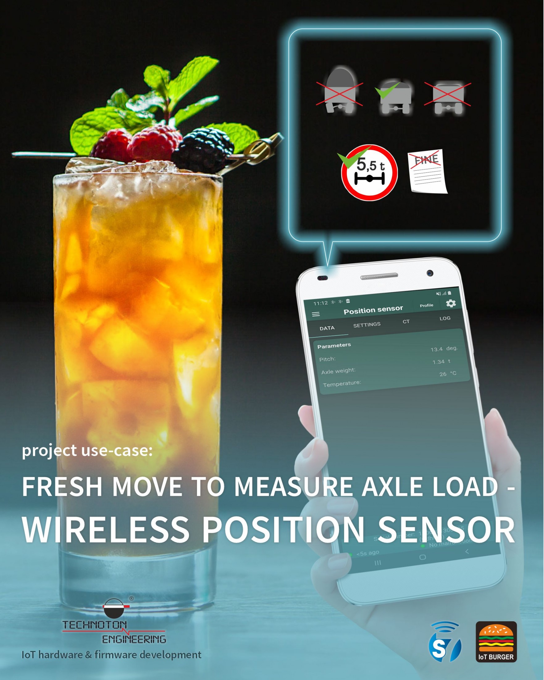 Wireless position sensor for axle load monitoring